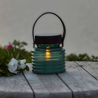 Sirius LED-Solarleuchte Aston Jar, Höhe 12 cm, grün/braun, IP44 Jar, grün, Glas, Solarleuchte Sirius LED-Solarleuchte Aston Jar, Höhe 12 cm, grün/braun, IP44 Jar, grün, Glas, Solarleuchte