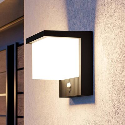 EGLO LED-Solarwandlampe Frigento schwarz Höhe 15 cm, Sensor, schwarz, Aluminium, Modern, Wandleuchte außen EGLO LED-Solarwandlampe Frigento schwarz Höhe 15 cm, Sensor, schwarz, Aluminium, Modern, Wandleuchte außen