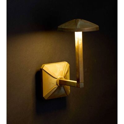 Moretti Luce Außenwandleuchte Aura Disk, bronze / altmessing, Messing, Landhaus / Rustikal, Wandleuchte außen Moretti Luce Außenwandleuchte Aura Disk, bronze / altmessing, Messing, Landhaus / Rustikal, Wandleuchte außen