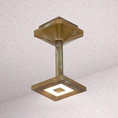 Moretti Luce LED-Außendeckenleuchte Aura Frame, Höhe 20 cm, messing antik Frame, bronze / altmessing, Messing, Landhaus / Rustikal, Deckenlampe Moretti Luce LED-Außendeckenleuchte Aura Frame, Höhe 20 cm, messing antik Frame, bronze / altmessing, Messing, Landhaus / Rustikal, Deckenlampe