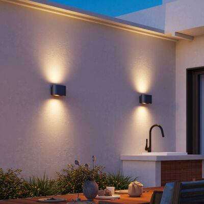 Calex LED Aussenwandleuchte Potenza, schwarz, für Flurbereich, Aluminium, Modern, LED Wandleuchte außen Calex LED Aussenwandleuchte Potenza, schwarz, für Flurbereich, Aluminium, Modern, LED Wandleuchte außen