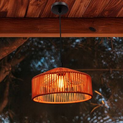 Newgarden Pendellampe Calabardina, braun, Seil, Ø30cm, IP44 Calarbardina, dimmbar, braun / rost, Textil / Stoff / Seide, Skandinavisch Newgarden Pendellampe Calabardina, braun, Seil, Ø30cm, IP44 Calarbardina, dimmbar, braun / rost, Textil / Stoff / Seide, Skandinavisch