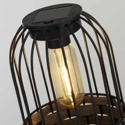 Searchlight Solar-LED-Terrassenleuchte Tahoa, 26cm, grau, Rattan, IP44 Tahoa, alu / grau / zink, Holz, Landhaus / Rustikal, Solarleuchten Searchlight Solar-LED-Terrassenleuchte Tahoa, 26cm, grau, Rattan, IP44 Tahoa, alu / grau / zink, Holz, Landhaus / Rustikal, Solarleuchten