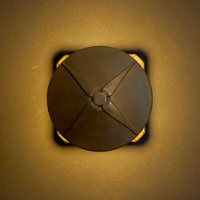 Moretti Luce Außenwandleuchte Aura Disk, bronze / altmessing, Messing, Landhaus / Rustikal, Wandleuchte außen Moretti Luce Außenwandleuchte Aura Disk, bronze / altmessing, Messing, Landhaus / Rustikal, Wandleuchte außen