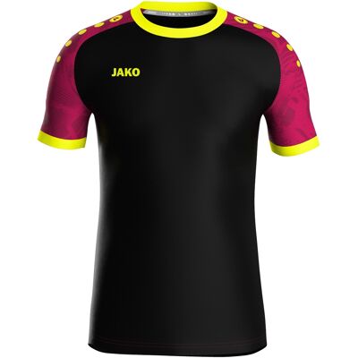 JAKO Kinder Trikot Iconic KA - unisex - schwarz/pink/neongelb - 128 JAKO Kinder Trikot Iconic KA - unisex - schwarz/pink/neongelb - 128