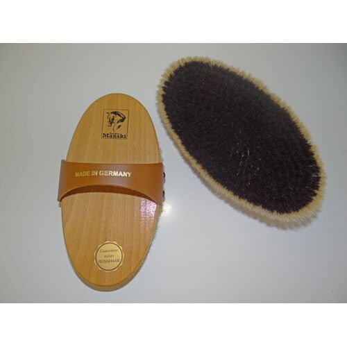 Reitsport Manski Manski Kardätsche - naturglanz lackiert, Rosshaar, Gr. XL