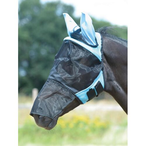 Busse Fliegenmaske FLY COVER PRO GAP II, hellblau-schwarz XWB