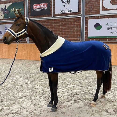 Reitsport Manski Manski Abschwitzdecke Eternal Flame, navy-gold 145