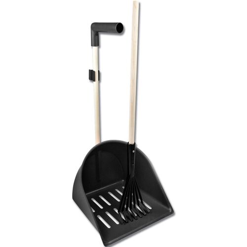 Waldhausen XL Bollensammler Shaker, mit Rechen, schwarz