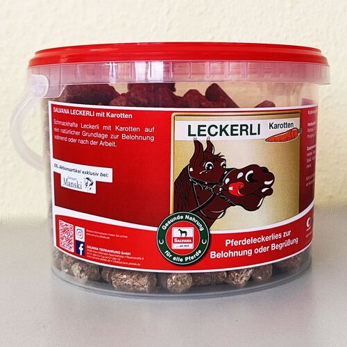 Salvana Leckerli mit Karotten 2,5kg Eimer