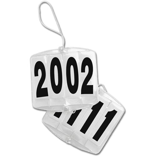 Waldhausen Startnummern, 4-stellig, weiß