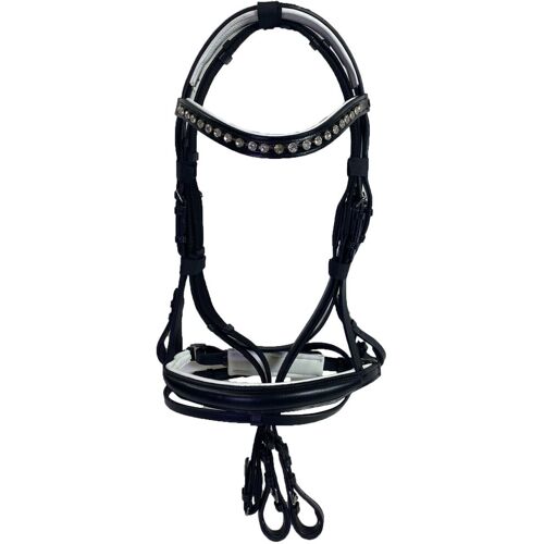 Reitsport Manski Manski Trensenzaum CRYSTAL WHITE PEARL PONY