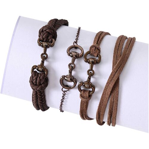 HV Polo Armband 3er Set HVP JULA, brown