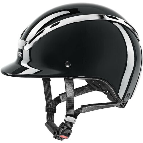 uvex Reithelm exxeed shiny chrome, black M-L (57-59)