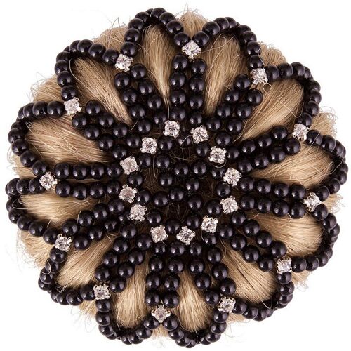 BR Haarknotennetz PEARL DIAMOND schwarz