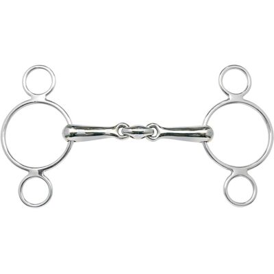 Busse 3-Ring-Wassertrense EDELSTAHL, doppelt gebrochen 14,5cm Busse 3-Ring-Wassertrense EDELSTAHL, doppelt gebrochen 14,5cm