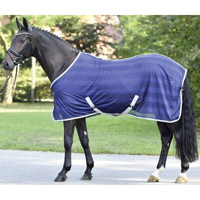 Busse Transport-Fliegendecke STRIPE navy (silber) 95 cm Busse Transport-Fliegendecke STRIPE navy (silber) 95 cm
