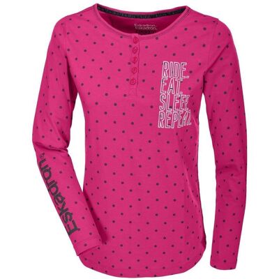 Eskadron Damen Shirt DANA Longsleeve, fuchsia-dots XS Eskadron Damen Shirt DANA Longsleeve, fuchsia-dots XS