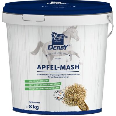 Derby Pferde-Ergänzungsfuttermittel APFEL MASH 8kg Eimer Derby Pferde-Ergänzungsfuttermittel APFEL MASH 8kg Eimer