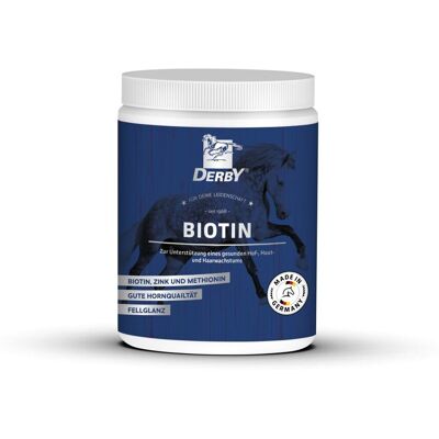 Derby Pferde-Ergänzungsfuttermittel BIOTIN 700g Dose Derby Pferde-Ergänzungsfuttermittel BIOTIN 700g Dose