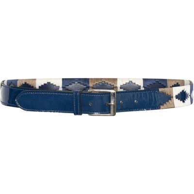 HV Polo Gürtel HVP BUENOS AIRES navy lack-taupe 75 HV Polo Gürtel HVP BUENOS AIRES navy lack-taupe 75