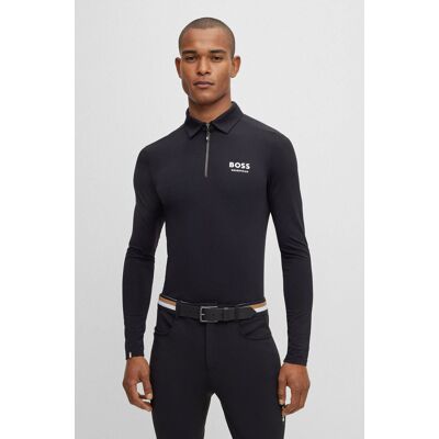 Boss Equestrian Herren Trainingsshirt ELTON SIGNATURE STRIPE, black S Boss Equestrian Herren Trainingsshirt ELTON SIGNATURE STRIPE, black S