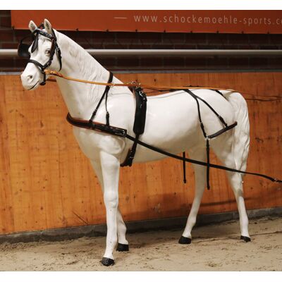 Reitsport Manski Manski Einspänner Geschirr FREETIME black/cognac PONY Reitsport Manski Manski Einspänner Geschirr FREETIME black/cognac PONY