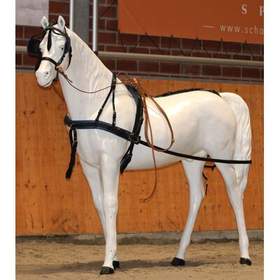 Reitsport Manski Manski Zweispänner Geschirr FREETIME black/blue SH Reitsport Manski Manski Zweispänner Geschirr FREETIME black/blue SH