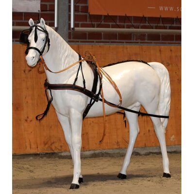 Reitsport Manski Manski Zweispänner Geschirr FREETIME black/havanna PONY Reitsport Manski Manski Zweispänner Geschirr FREETIME black/havanna PONY