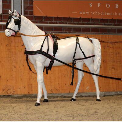 Reitsport Manski Manski Einspänner Geschirr DIPLOMAT black/powder COB Reitsport Manski Manski Einspänner Geschirr DIPLOMAT black/powder COB