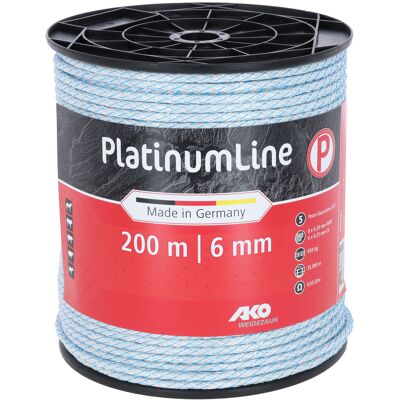 AKO Weidezaun AKO PlatinumLine, Seil, weiß/blau, 200m, 8 x0,2 Niro, 4x 0,25 Cu AKO Weidezaun AKO PlatinumLine, Seil, weiß/blau, 200m, 8 x0,2 Niro, 4x 0,25 Cu