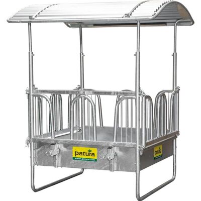 Patura Viereckraufe, mit Sicherheits-Palisadenfressgittern, 8... Patura Viereckraufe, mit Sicherheits-Palisadenfressgittern, 8...