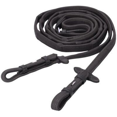Schockemöhle Sports Zügel SP DURASOFT Zaumhaken, schwarz/silber WB Schockemöhle Sports Zügel SP DURASOFT Zaumhaken, schwarz/silber WB