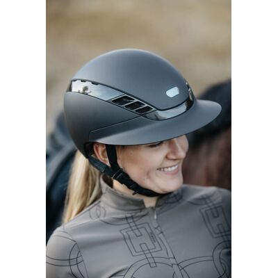 Abus Pikeur Reithelm AirLuxe PURE Long Visor, matt metallic mocca M... Abus Pikeur Reithelm AirLuxe PURE Long Visor, matt metallic mocca M...