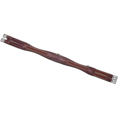 Prestige Italia Prestige Ledersattelgurt geschweift mit Dekor A5 tabakbraun 140cm Prestige Italia Prestige Ledersattelgurt geschweift mit Dekor A5 tabakbraun 140cm