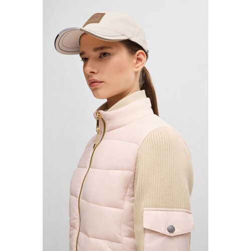 Boss Equestrian Cap LEATHER VINTAGE PATCH pearl 57