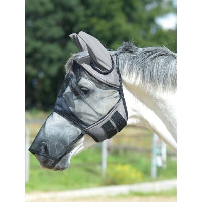 Busse Fliegenmaske FLY COVER PRO GAP II, grau-schwarz WB Busse Fliegenmaske FLY COVER PRO GAP II, grau-schwarz WB