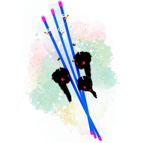 Lyra Pet GmbH 10 Stk. Lyra Pet® Katzenangel mit Maus schwarz