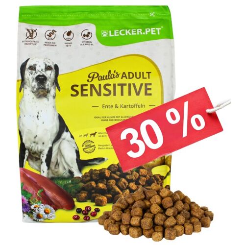 4 kg Lecker.Pet® Paula's Adult Sensitive Ente & Kartoffel Hundefutter Trockenfutter Vollnahrung MHD 4/2026