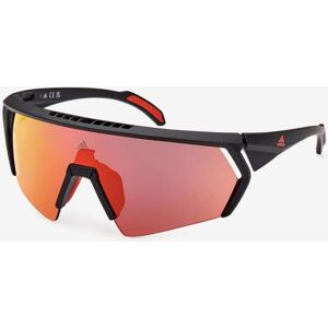 adidas Sport SP0063 Brille mattschwarz mit bordeauxrotem verspiegeltem Glas unisex adidas Sport SP0063 Brille mattschwarz mit bordeauxrotem verspiegeltem Glas unisex