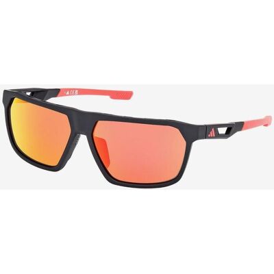 adidas SP0096 Sport Brille schwarz mit orangenen verspiegelten Gläsern male adidas SP0096 Sport Brille schwarz mit orangenen verspiegelten Gläsern male
