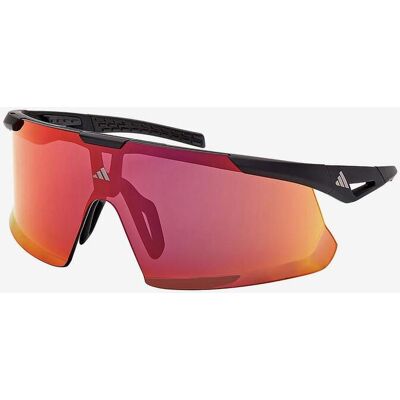 adidas Sport SP0106 Brille schwarz mit roten verspiegelten Gläsern unisex adidas Sport SP0106 Brille schwarz mit roten verspiegelten Gläsern unisex