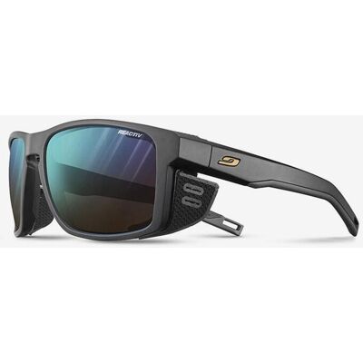 Julbo Shield Brille mattschwarz mit blauen REACTIV Photochromic Performance 2-4 Gläsern unisex Julbo Shield Brille mattschwarz mit blauen REACTIV Photochromic Performance 2-4 Gläsern unisex