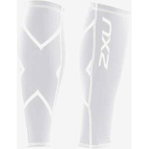 2XU Weiße/Silber Logo Kompressions-Wadenwärmer - Wadenwärmer 2XU Weiße/Silber Logo Kompressions-Wadenwärmer - Wadenwärmer