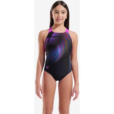 Arena Feel Pinwheel Badeanzug Mädchen schwarz/lila/fuchsia - 6-7 female Arena Feel Pinwheel Badeanzug Mädchen schwarz/lila/fuchsia - 6-7 female