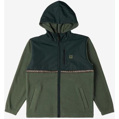 Billabong Boundary Lite Full Zip Jungen Fleecejacke grün/schwarz - L male Billabong Boundary Lite Full Zip Jungen Fleecejacke grün/schwarz - L male