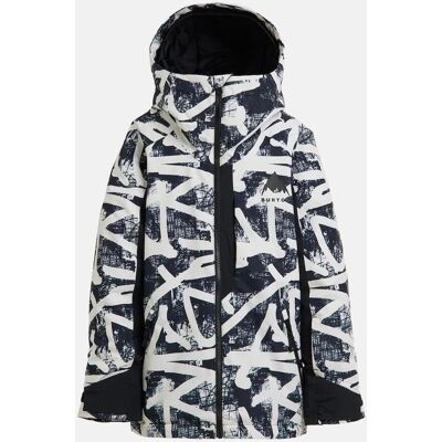 Burton Hillslope Kinder Kapuzenjacke weiß/schwarz - M unisex Burton Hillslope Kinder Kapuzenjacke weiß/schwarz - M unisex
