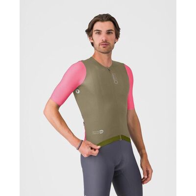 Castelli Corretto Kurzarmtrikot olivgrün rosa - M male Castelli Corretto Kurzarmtrikot olivgrün rosa - M male