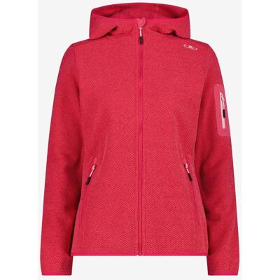 CMP Melange Knit-Tech Heavy Fleece Damen Kapuzen-Fleecejacke intensiv rosa - XS female CMP Melange Knit-Tech Heavy Fleece Damen Kapuzen-Fleecejacke intensiv rosa - XS female