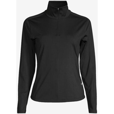 Casall Serene Half Zip Damen Sweatshirt schwarz pur - S female Casall Serene Half Zip Damen Sweatshirt schwarz pur - S female